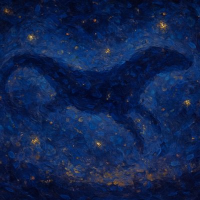 Cetus in the starry night sky.