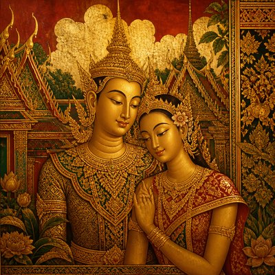 portrait of two people together