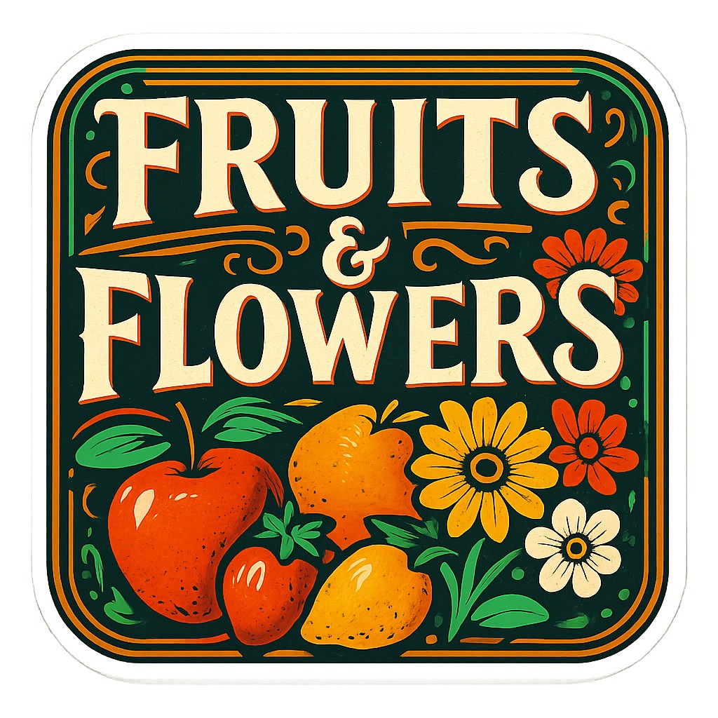 still life arrangement of fruits and flowers