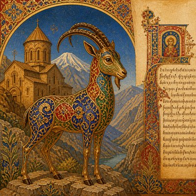 animal standing in natural pose — Georgian Art Style