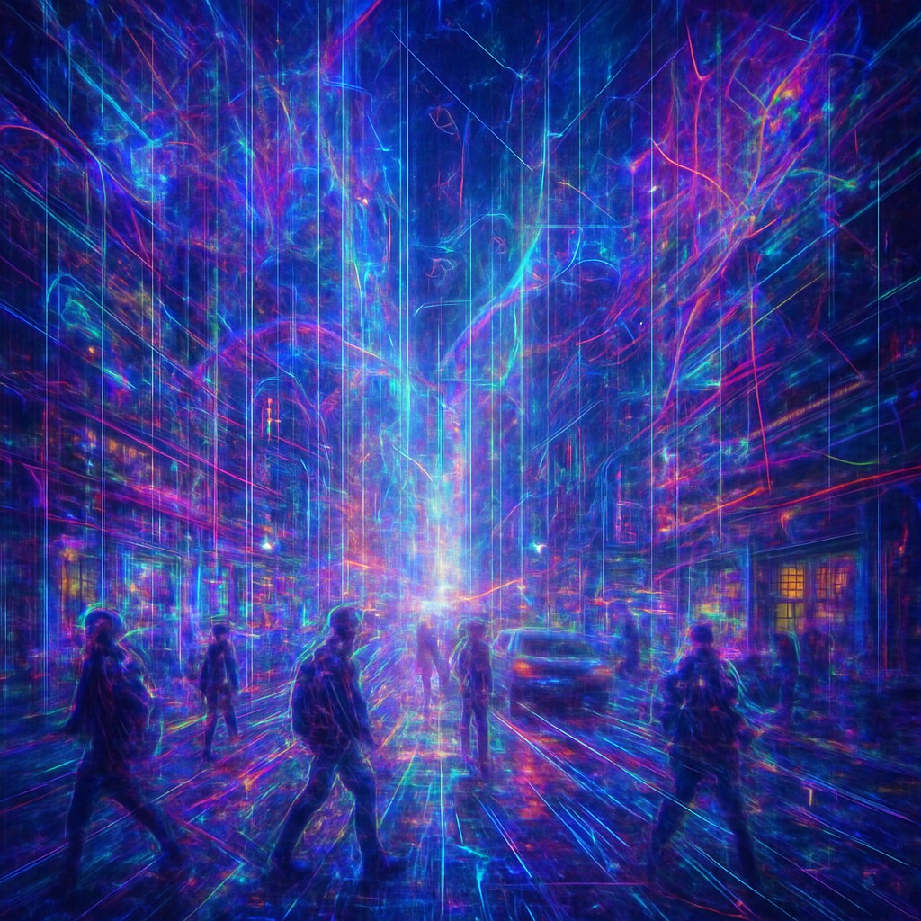 urban street with city activity