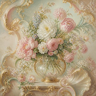 bouquet of flowers in a glass vase