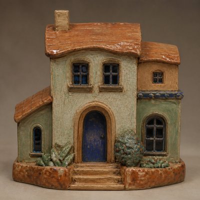 house with front view — Ceramic Sculpture Art Style