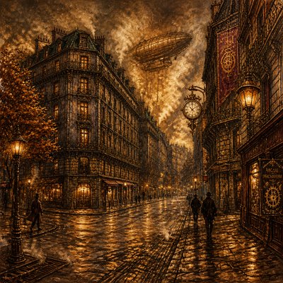 Steampunk Fantasy Art Style Transfer Example