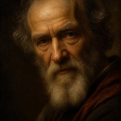close-up portrait of an elderly person with expressive weathered features