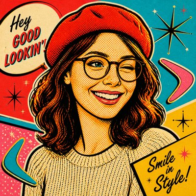 Retro Pop Art Style Style Transfer Example
