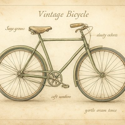 bicyle resting against a wall