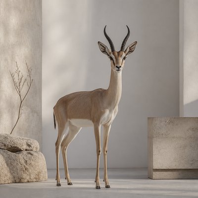 animal standing in natural pose — Minimalist Fashion Design