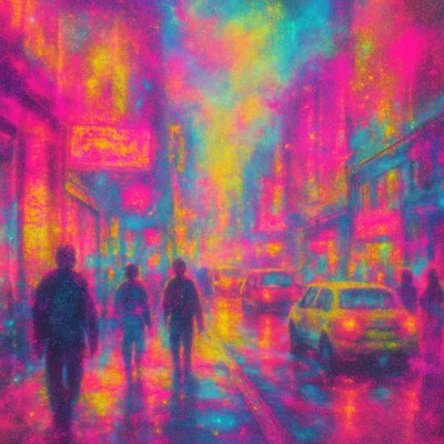 urban street with city activity