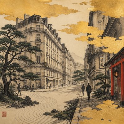 Kyoto Zen Art Style Style Transfer Example