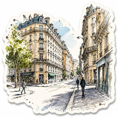 Hand-Drawn Sticker Design Style Transfer Example