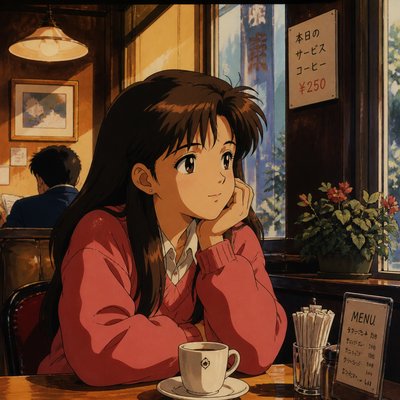 cozy cafe interior with warm lighting