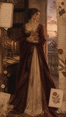 full-length portrait of an elegant figure