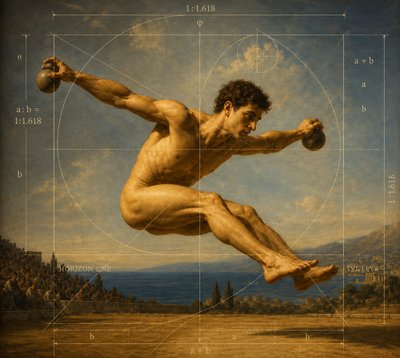 a painting of a man doing a trick with a ball