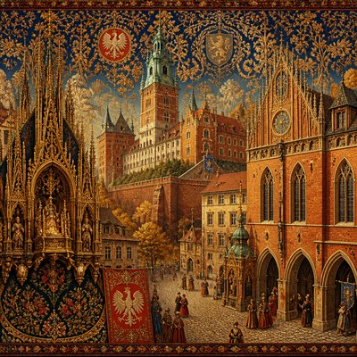 wide landscape with natural scenery — Krakow Art Style