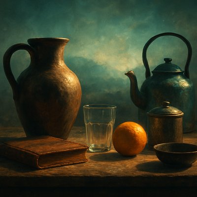still life with everyday objects