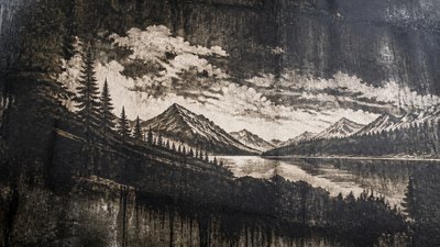 sweeping panoramic landscape with a dramatic sky