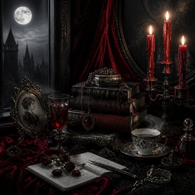 still life with everyday objects — Vampirecore Aesthetic