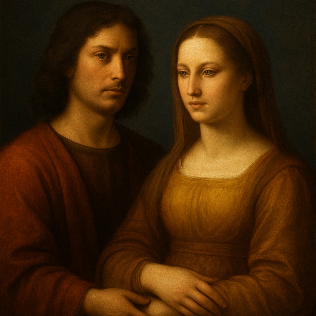 portrait of two people together