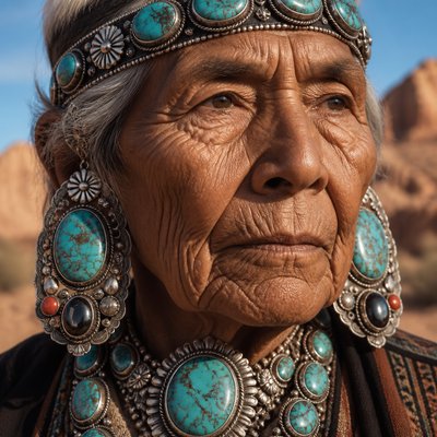 close-up portrait of an elderly person with expressive weathered features
