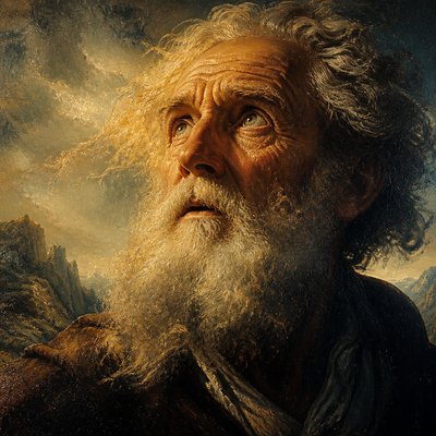 close-up portrait of an elderly person with expressive weathered features