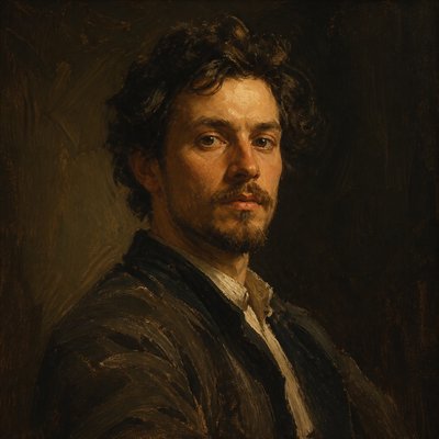 house with front view — Self-Portrait Painting Style