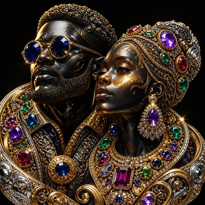 portrait of two people together