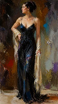 full-length portrait of an elegant figure