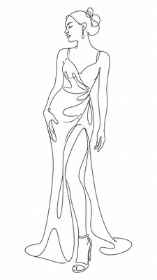 full-length portrait of an elegant figure