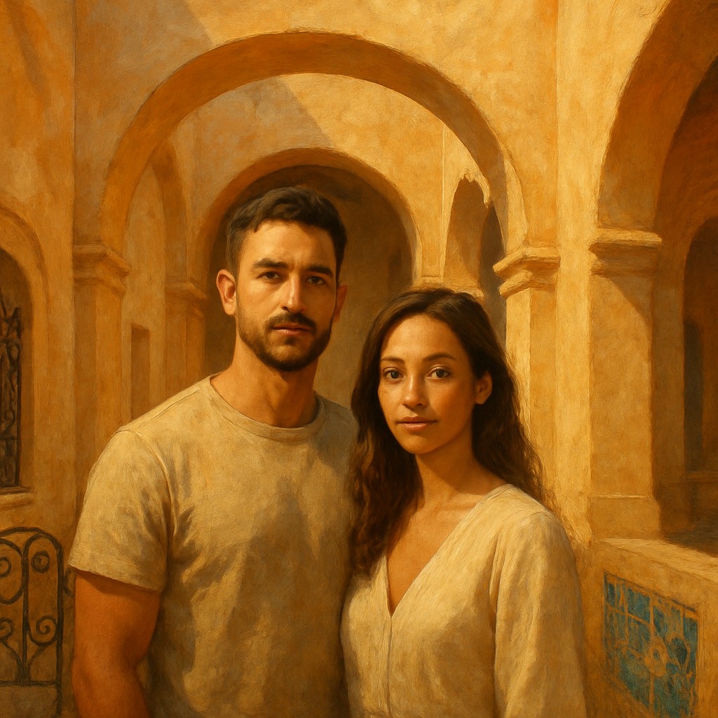 portrait of two people together