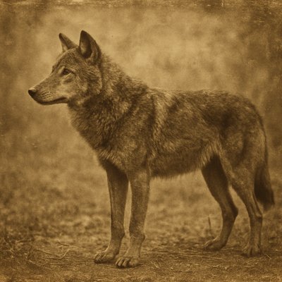 animal standing in natural pose