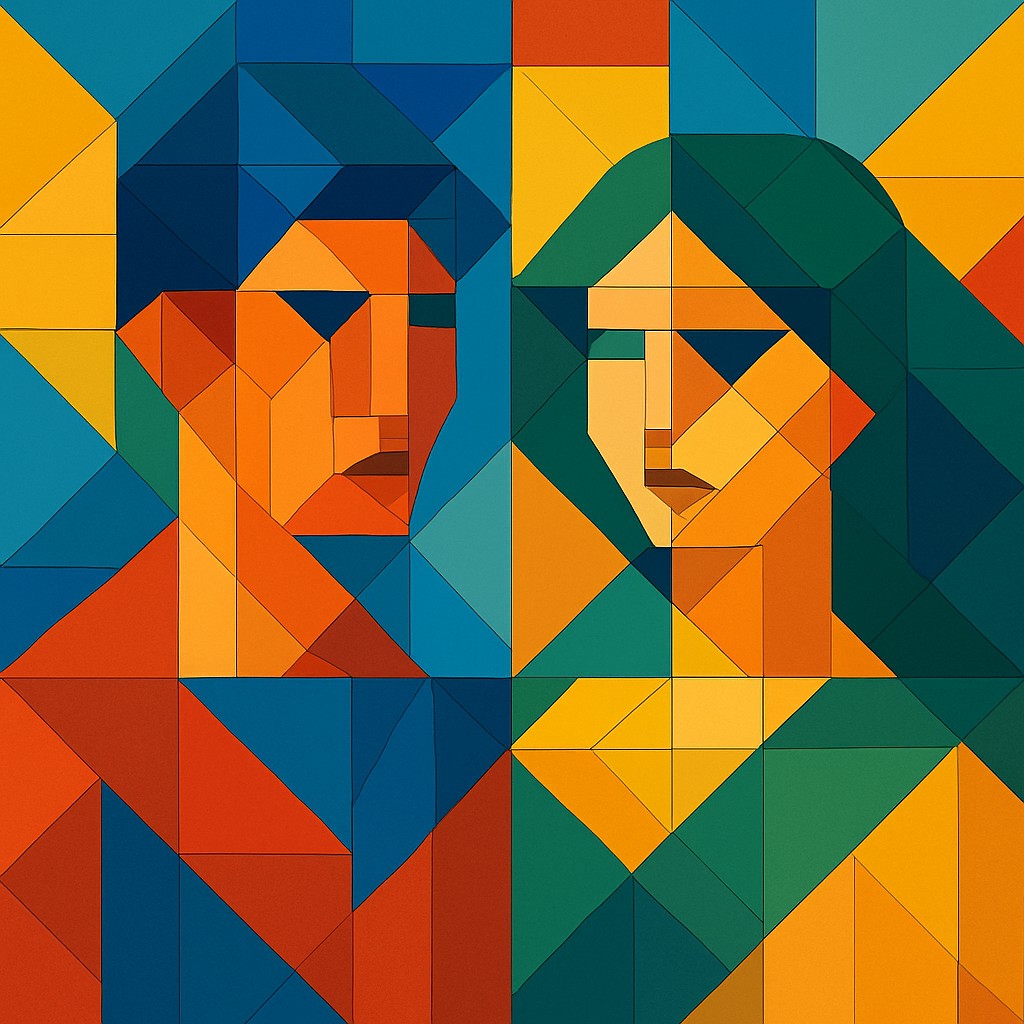 portrait of two people together