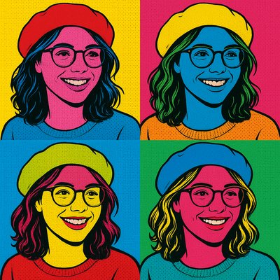 Pop Art Portrait Style Style Transfer Example