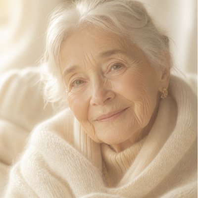 close-up portrait of an elderly person with expressive weathered features