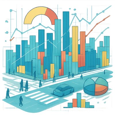 urban street with city activity