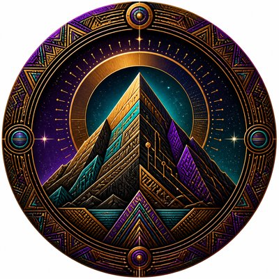 an emblem of a mountain peak inside a circle, simple bold shapes on a plain background, no text or lettering