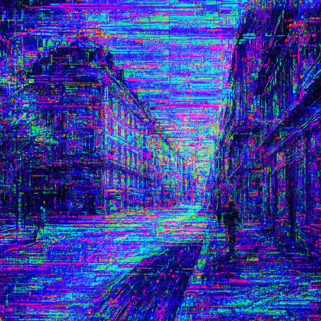 Digital Glitch Modern Art Style Style Transfer Example