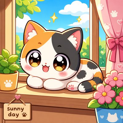 a cat lounging in a sunlit window