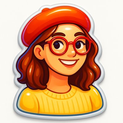 3D Puffy Sticker Design Style Transfer Example