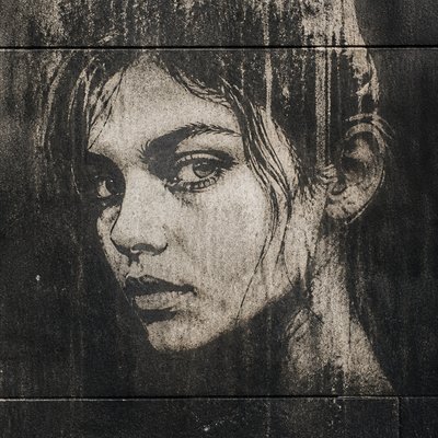 Reverse Graffiti Street Art Style example
