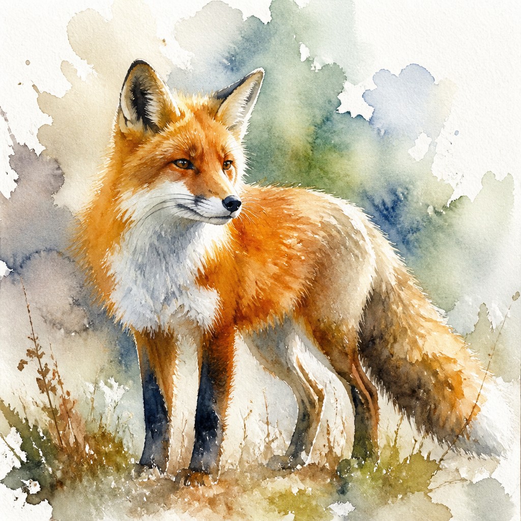 animal standing in natural pose