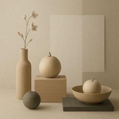 still life arrangement of fruits and flowers