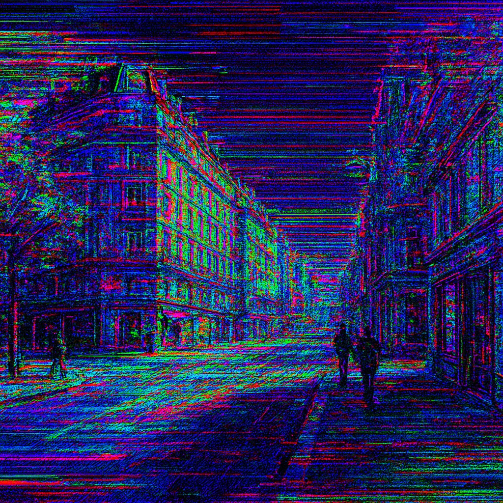 Glitch Digital Art Style Style Transfer Example