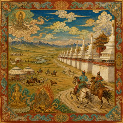 Mongolian Art Style Style Transfer Example