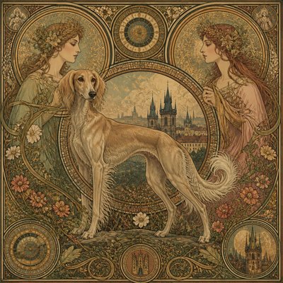 animal standing in natural pose — Czech Art Style