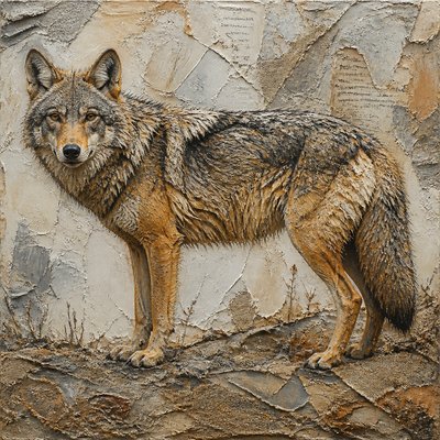 animal standing in natural pose — Actual Texture Art Style