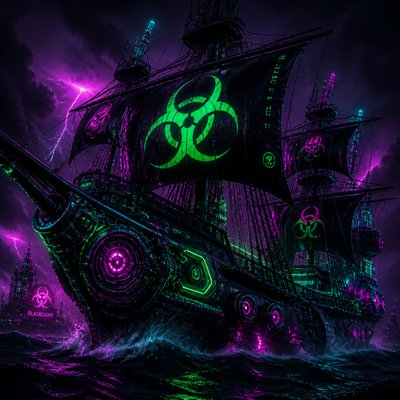 sailing ship on a stormy sea