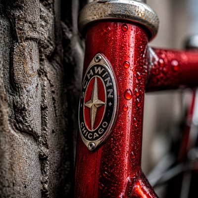 bicyle resting against a wall — Macro Photography Style