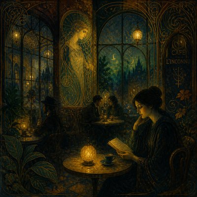 cozy cafe interior with warm lighting