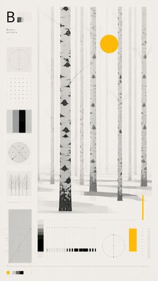 a serene birch forest in soft morning light, no people, no text